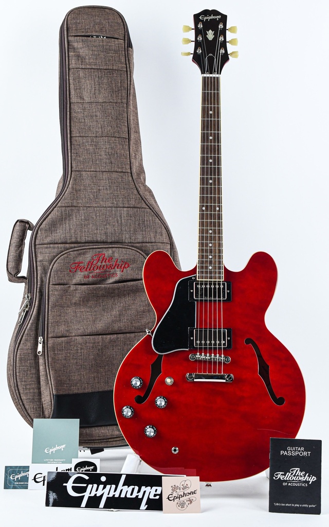 Epiphone ES335 Cherry Lefty | The Fellowship of Acoustics Epiphone ES335 Cherry Lefty | The Fellowship of Acoustics